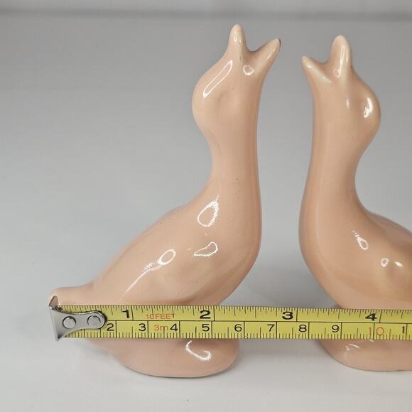 Vintage Caliente Pottery Pink Duck Figurine Set Retro Made In USA #303 Haldem CA - Picture 7 of 8